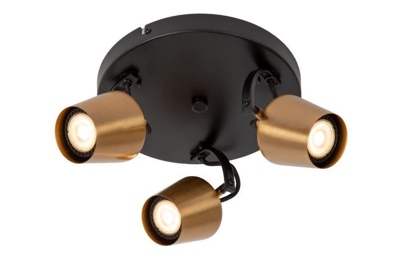LUCIDE EMILE - Ceiling Spot - Ø 23 cm - 3xGU10 (MR16) - Matte Gold / Brass