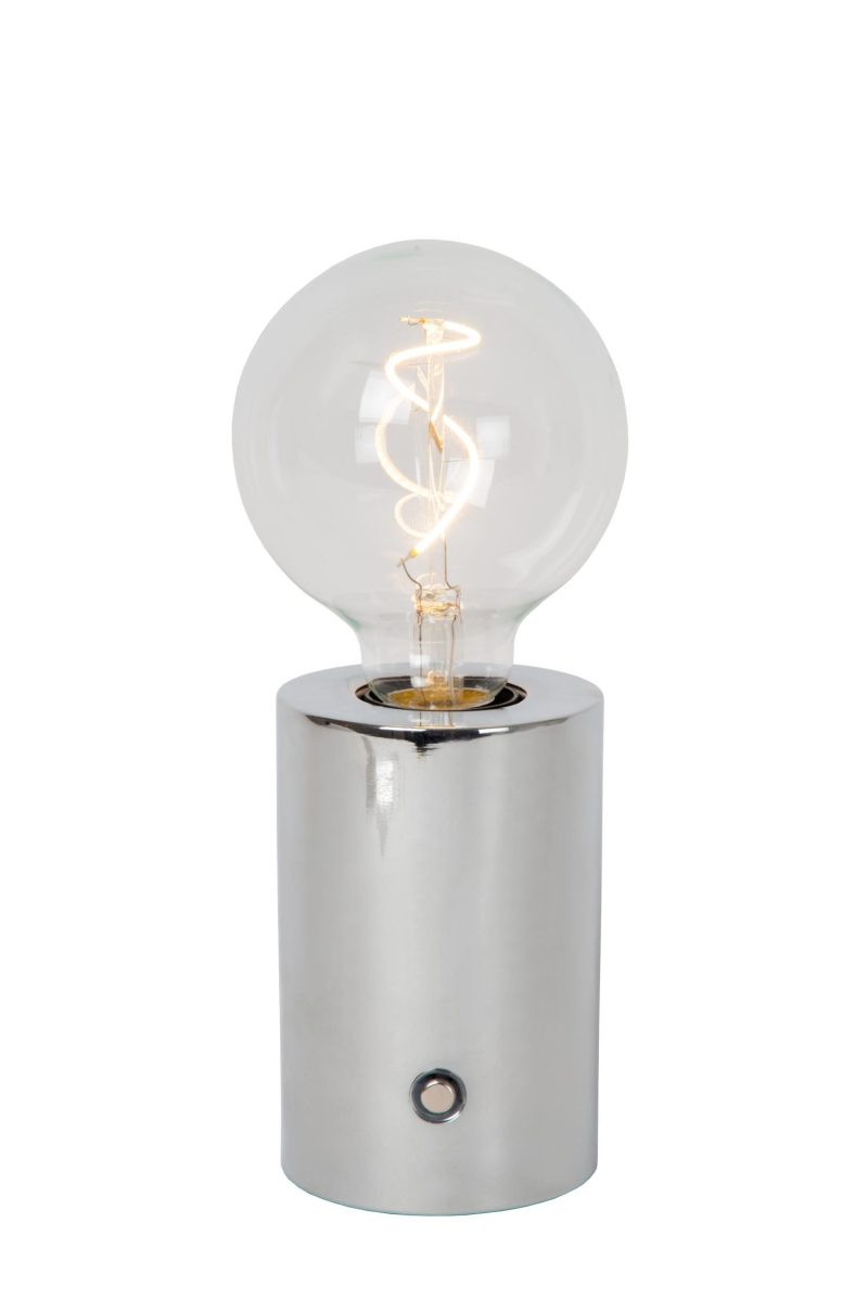 LUCIDE VIVO - Lampe de Table Rechargeable - Batterie - Ø 8 cm - LED Dimmable