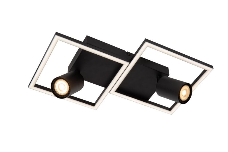 LUCIDE ARIANNE - Deckenleuchte - LED - 2xIntegrierte LED - 2xGU10 - CCT - Schwarz