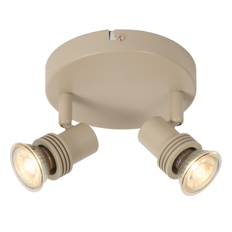 LUCIDE KIANTI - Deckenstrahler - Ø 15 cm - 2xGU10 (MR16) - Taupe