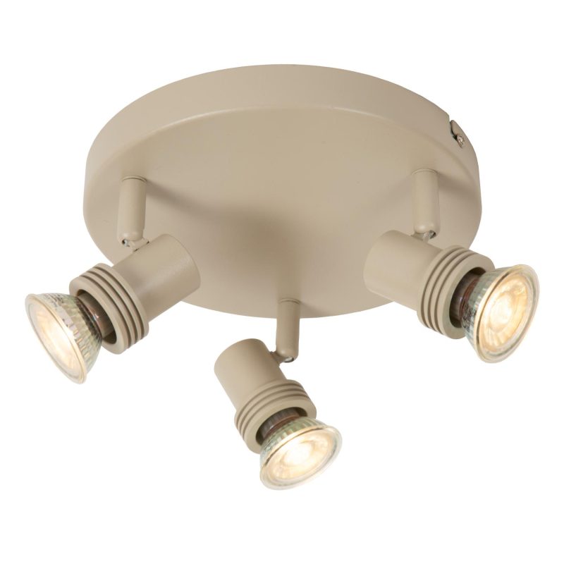 LUCIDE KIANTI - Deckenstrahler - Ø 21 cm - 3xGU10 (MR16) - Taupe