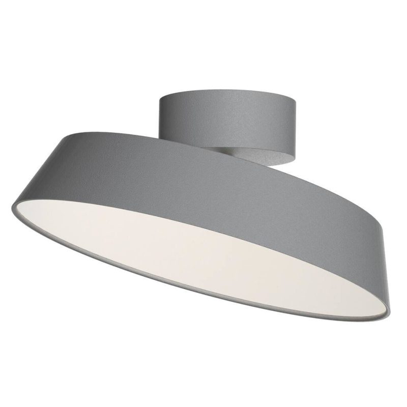 Nordlux LED panel ceiling light 12W dimmable grey, Ø30 cm, 610 lumen