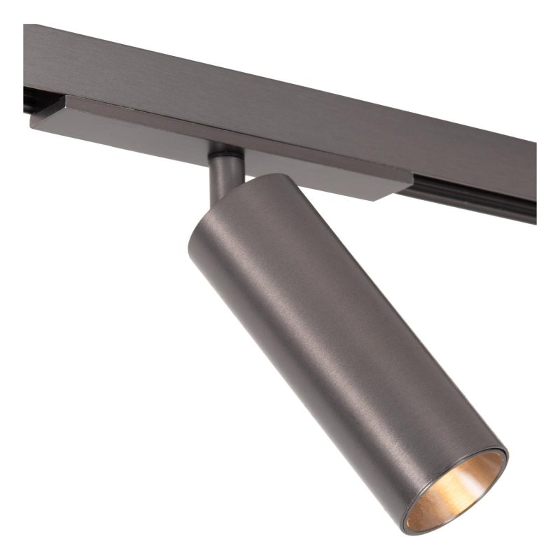 LUCIDE Premium LINIAL BIX Railspot - Système de rail 1-phase / Éclairage rail intelligent - Smart - 48V Track - 1xLED - Chrome Noir Mat