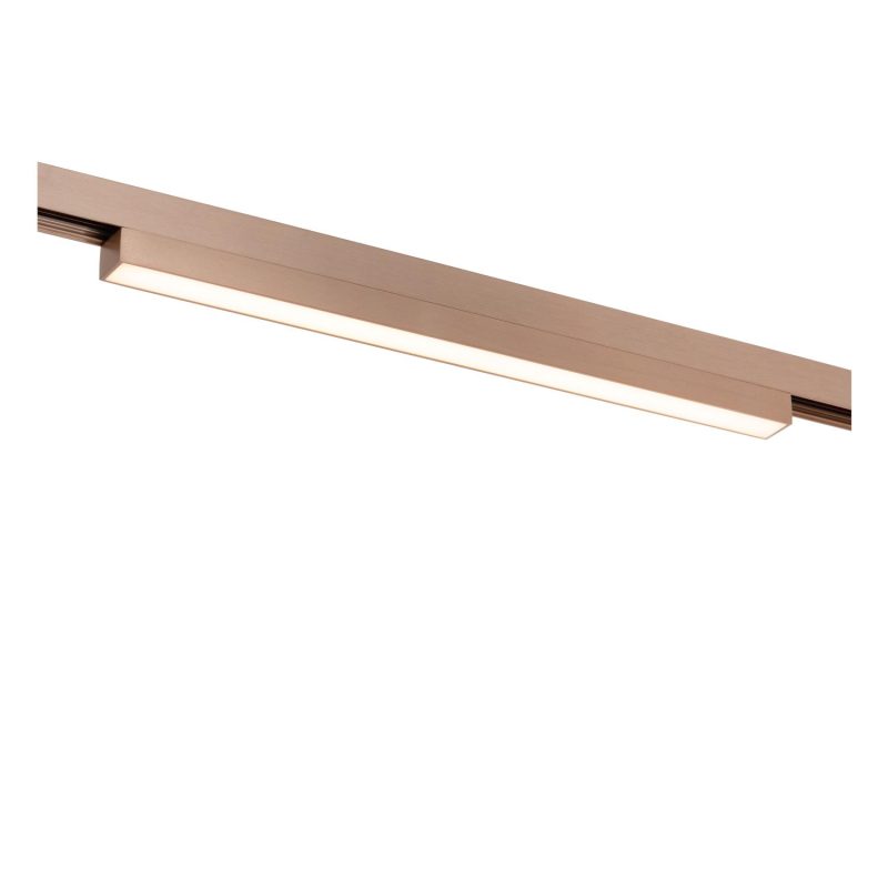 LUCIDE Premium LINIAL GLYX Railspot - Système de rail 1 phase / Éclairage rail intelligent - Intelligent - Rail 48V - 1xLED - Champagne