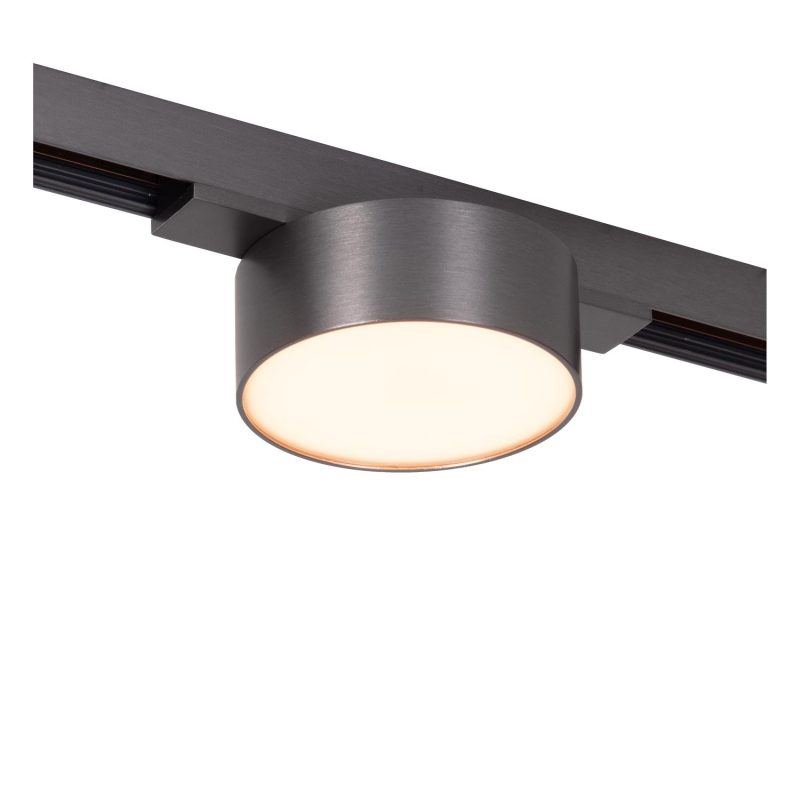 LUCIDE Premium LINIAL FIXT Railspot - Système de rail 1 phase / Éclairage rail intelligent - Smart - Rail 48V - 1xLED - Chrome noir mat