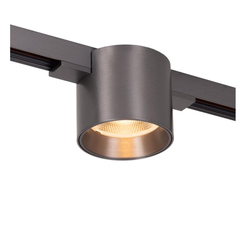 LUCIDE Premium LINIAL LUX Railspot - Système de rail 1 phase / Éclairage rail intelligent - Smart - Rail 48V - 1xLED - Chrome noir mat