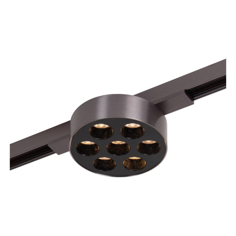 LUCIDE Premium LINIAL XAVI Railspot - 1-Phasen Schienensystem / Smart Schienenbeleuchtung - Smart - 48V Track - LED - Matt Schwarz Chrom
