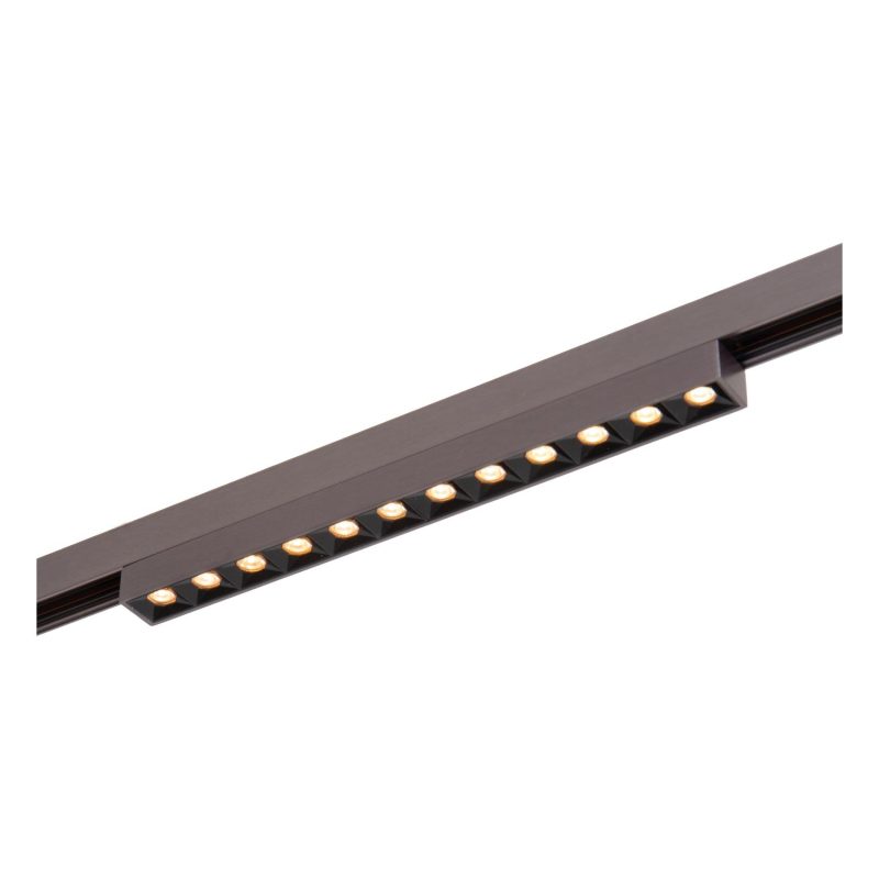 LUCIDE Premium LINIAL XENIA Railspot - Système de Rail 1-Phase / Éclairage Rail Intelligent - Intelligent - Rail 48V - LED - Chrome Noir Mat