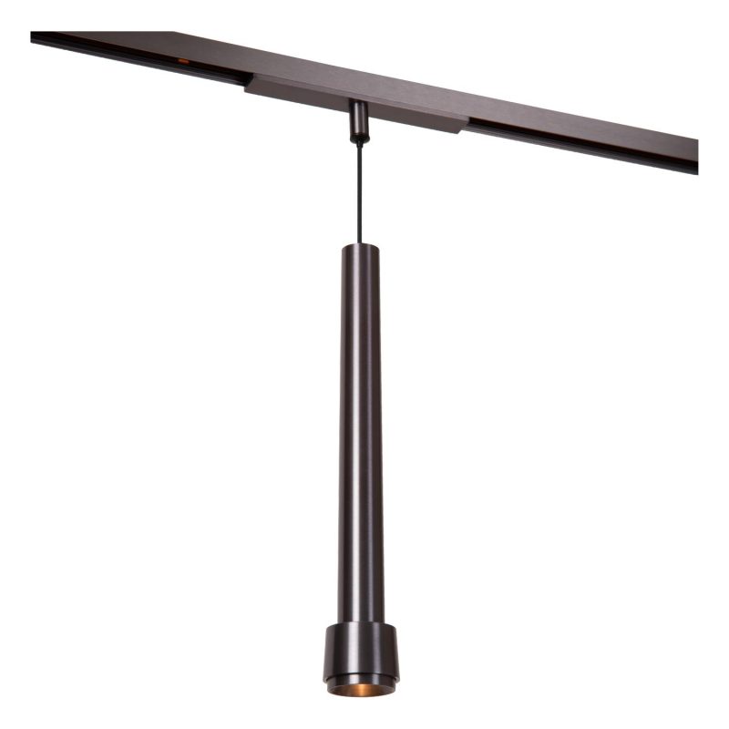 LUCIDE Premium LINIAL TUBIZ Suspension - Système de Rail 1-Phase / Éclairage Rail Intelligent - Smart - 48V Track - 1xLED - Chrome Noir Mat