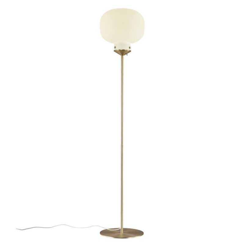Nordlux Stehleuchte Opalweißglas mit Metallfuß, E27, 150 cm