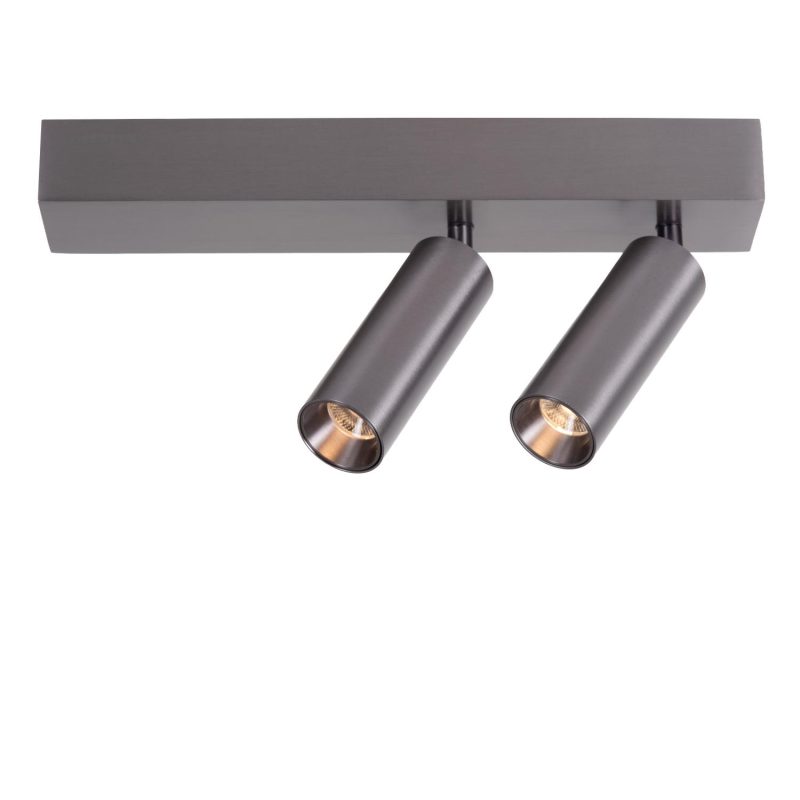 LUCIDE BIXX - Faretto da Soffitto - LED Dimmerabile - CCT - 2x8W 2700K/4000K - Cromo Nero Opaco - Premium