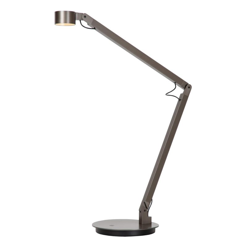 LUCIDE OGDEN - Bureaulamp - LED 3 StepDim - 1x7W 3000K - Grijs ijzer - Premium