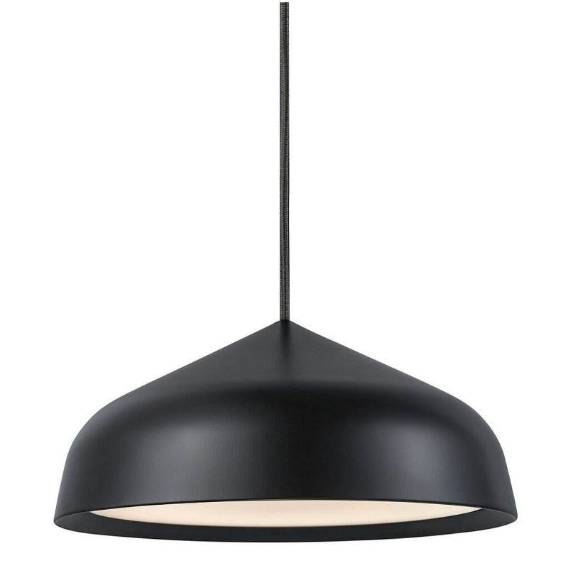 Nordlux Suspension Ø25 cm noire, métal, variable, LED 12W incl.