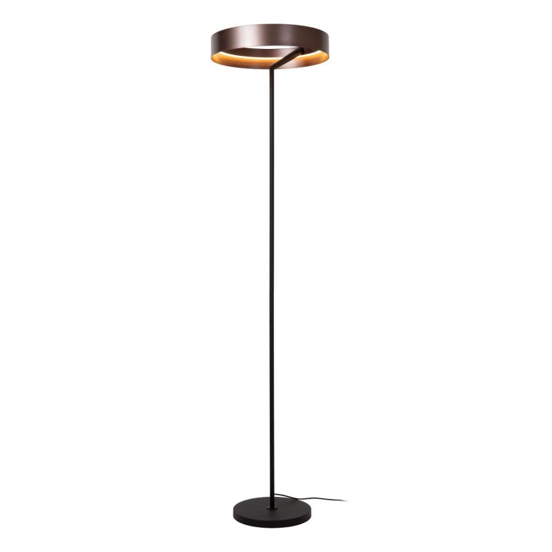 LUCIDE LEONARD - Lampada da terra - Ø 40 cm - LED - CCT - 1x24W 2200K/3000K - Caffè - Vibes