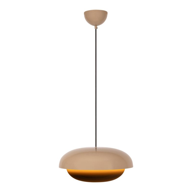 LUCIDE YOUNES - Hanglamp - Ø 40 cm - 1xE27 - Taupe - Essential