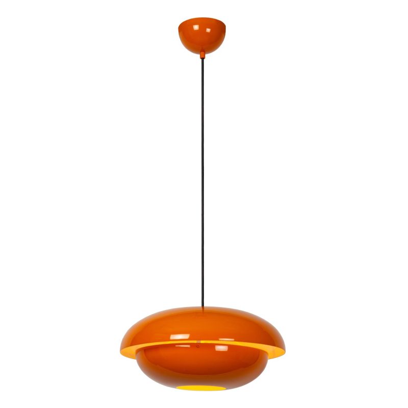 LUCIDE YOUNES - Hanglamp - Ø 40 cm - 1xE27 - Oranje - Essential
