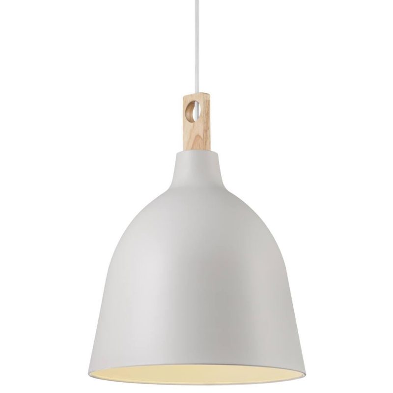 Nordlux Lampada a sospensione Ø29 cm E27 bianco/grigio, metallo e legno