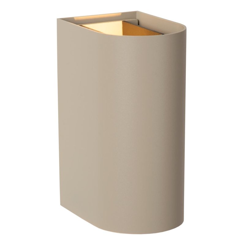 LUCIDE APLIS - Applique / Lampada da Parete Interna/Esterna - LED - CCT - 2x5W 2200K/3000K - IP54 - Taupe - Essential
