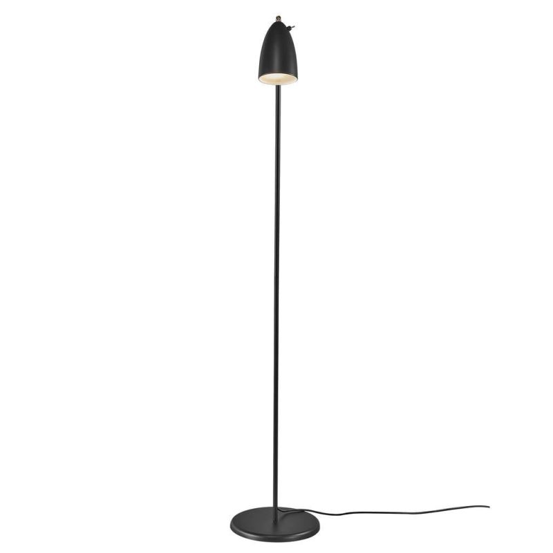 Nordlux Lampada da terra retrò nera, testa girevole, GU10
