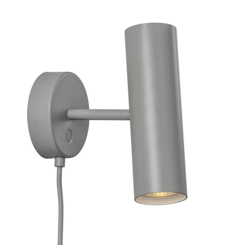 Nordlux Applique cylindre orientable GU10 gris métal IP20