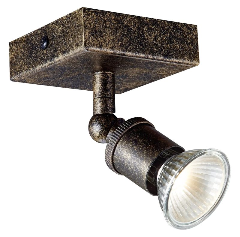 Fantasia Stuga Deckenleuchte Rost quadratisch 1x GU10 5W dimmbar