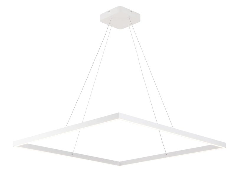 Fantasia Guri LED pendant light square white 90x90 cm 98W