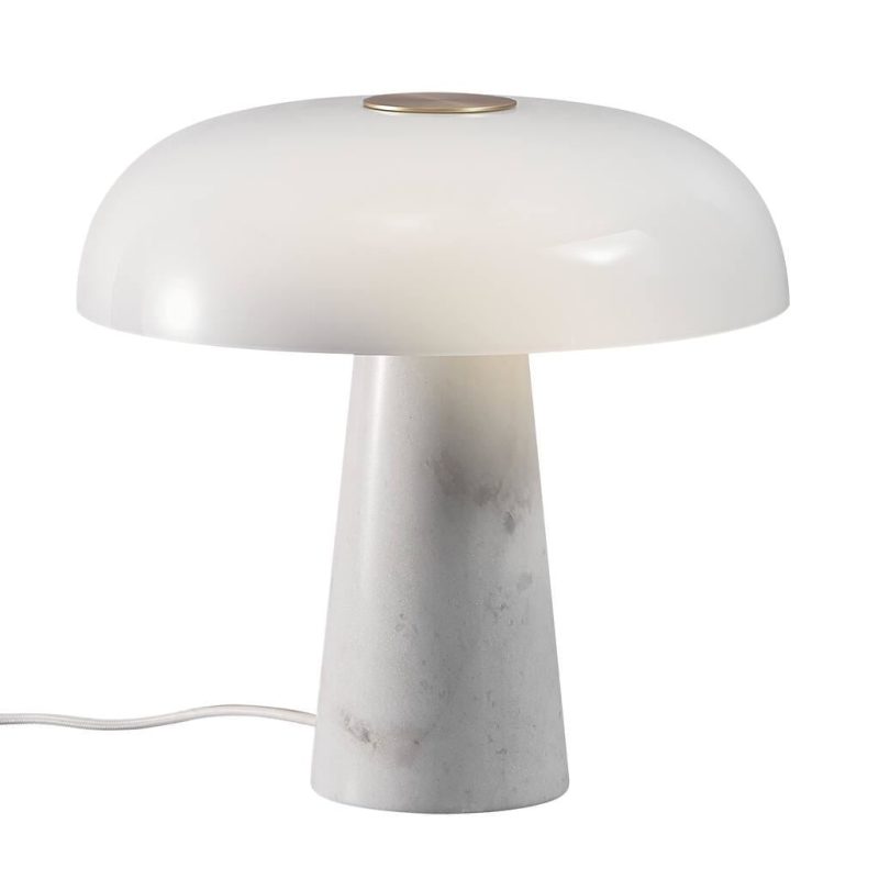 Nordlux Tafellamp marmer en glas E27 Scandinavisch opaalwit