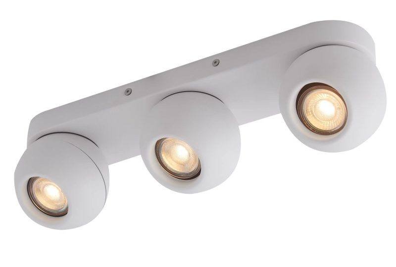 Fantasia Triton ceiling lamp 3-light adjustable white aluminium GU10