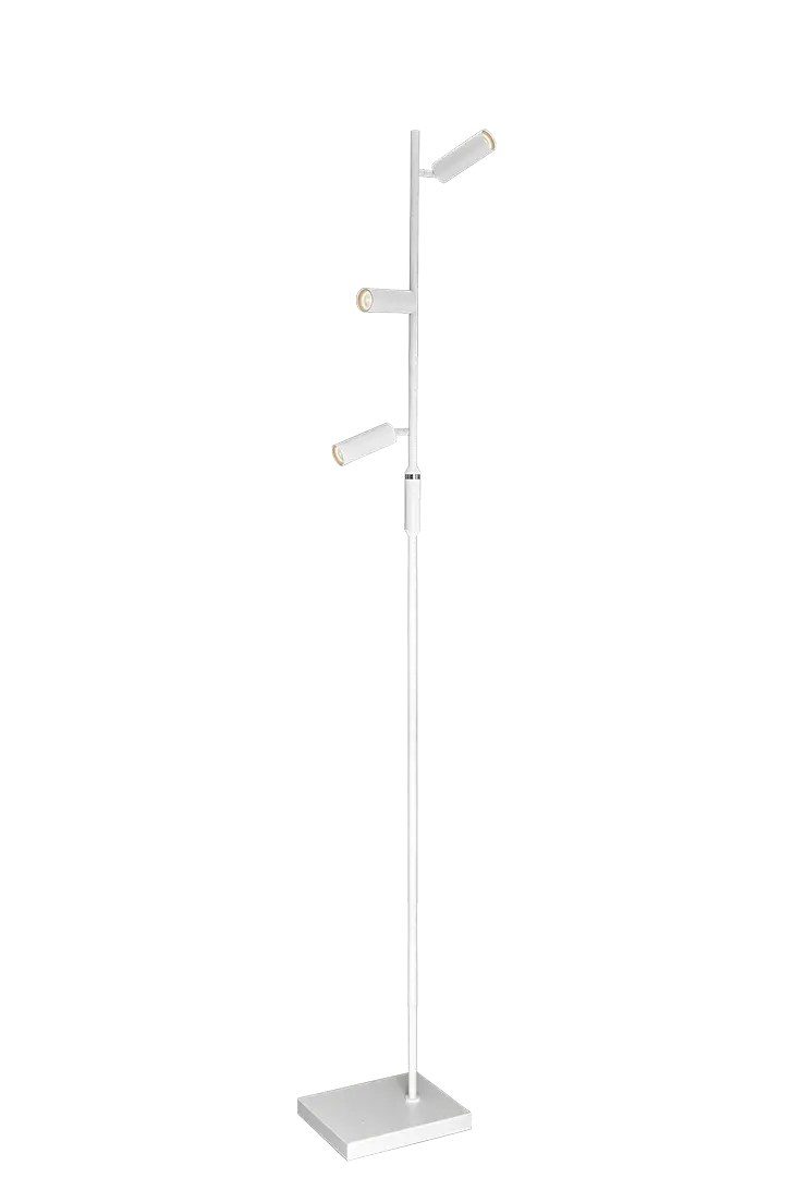 Fantasia Lopal floor lamp white, 3 adjustable aluminium tubes, dimmable