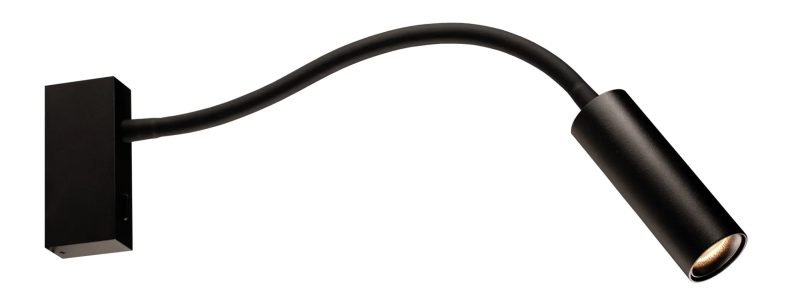 Fantasia Lopal LED wandlamp zwart, richtbaar, met schakelaar