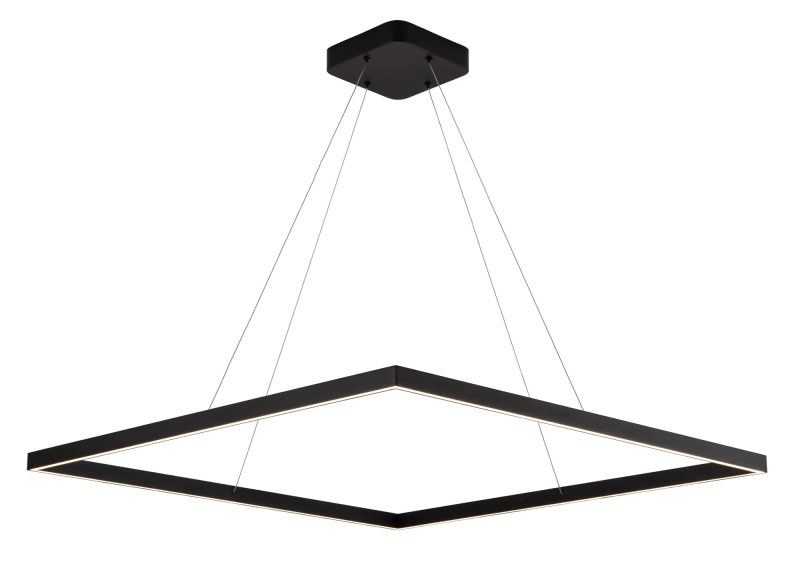 Fantasia Guri XXL Pendelleuchte quadratisch schwarz 90x90cm 98W dimmbar