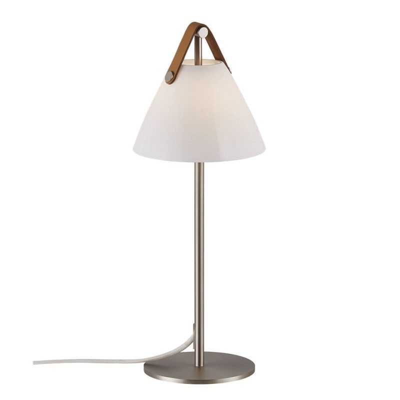 Nordlux Tafellamp Scandinavisch, nikkel met opaalwit glas, G9 fitting