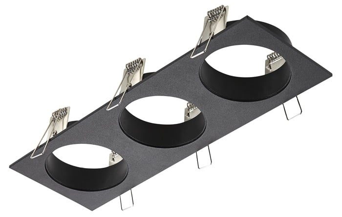 Fantasia Zoom 3L Einbauspot schwarz, 3x GU10 exkl. Lampe