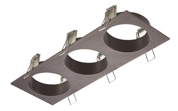Fantasia bronze 3-light recessed spot with interchangeable holders