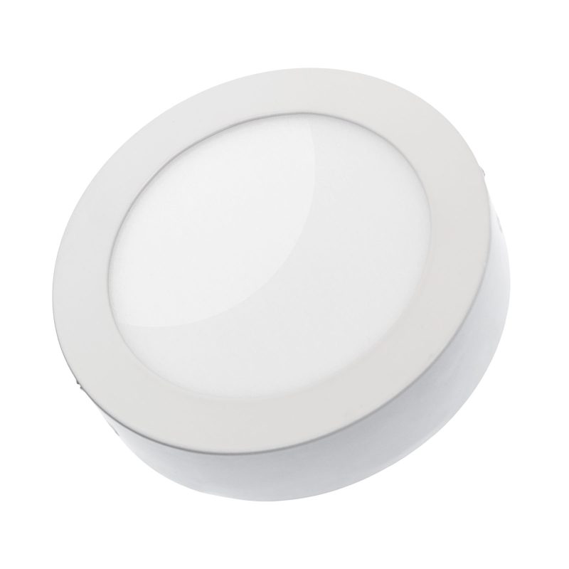 Spectrum LED ALGINE ECO LED ROUND 230V 12W IP20 CW CEILING PANEL WHITE FRAME SURFACE