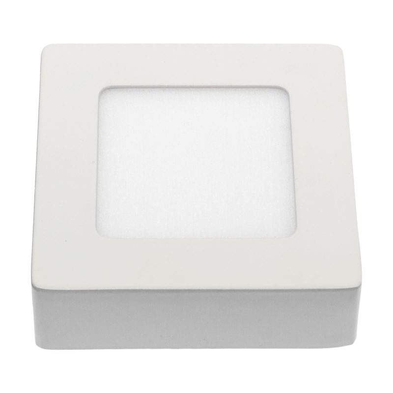 Spectrum LED ALGINE ECO LED SQUARE 230V 6W IP20 CW CEILING PANEL WHITE FRAME SURFACE