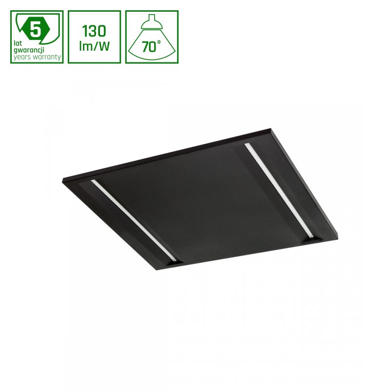 Spectrum LED ALGINE LINE LED 230V 44W 120LM/W IP20 600X600MM NW CEILING PANEL BLACK