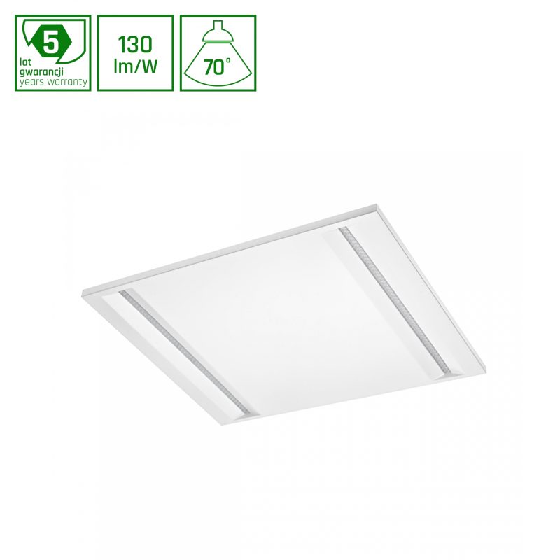 Spectrum LED ALGINE LINE PANEL 44W NW 230V 70DEG IP20 IK06 600x600x40mm WHITE UGR<16 5YW MESH