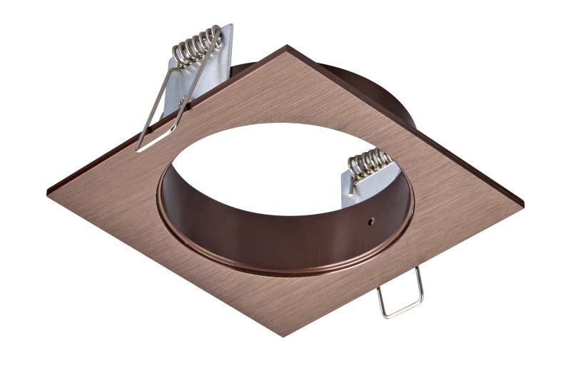 Fantasia Zoom Einbauspot quadratisch Bronze 80 mm GU10 schwenkbar