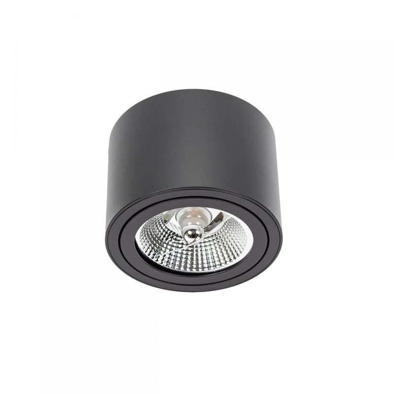 Spectrum LED CHLOE AR111 GU10 IP20 ROUND BLACK, ADJUSTABLE