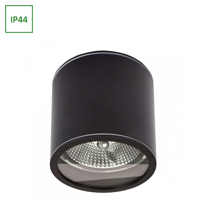 Spectrum LED CHLOE AR111 GU10 IP44 118X114 ROUND BLACK