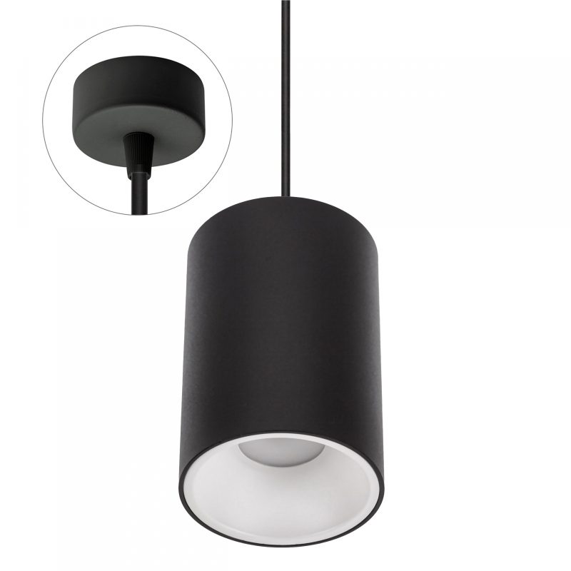 Spectrum LED CHLOE ELEMENTO GU10 SUSPENDED LAMP BLACK ROUND BASE