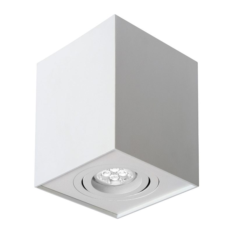 Spectrum LED CHLOE GU10 IP20 SQUARE WHITE ADJUSTABLE SPOT