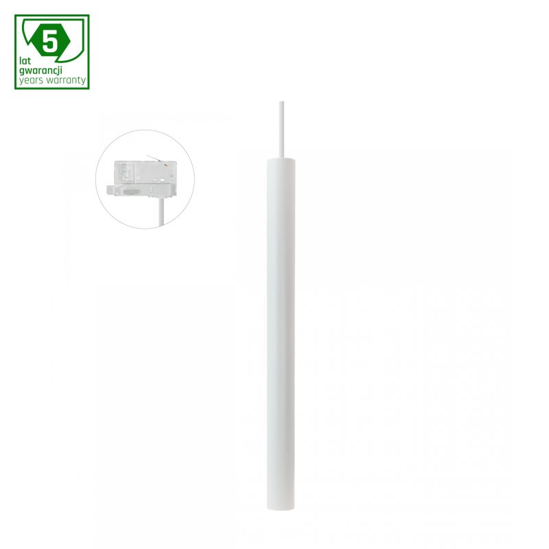 Spectrum LED CHLOE SLIM GU11/MR11 SUSPENDED FOR TRACK 3F 250V IP20 40X500+1M WIRE, WHITE