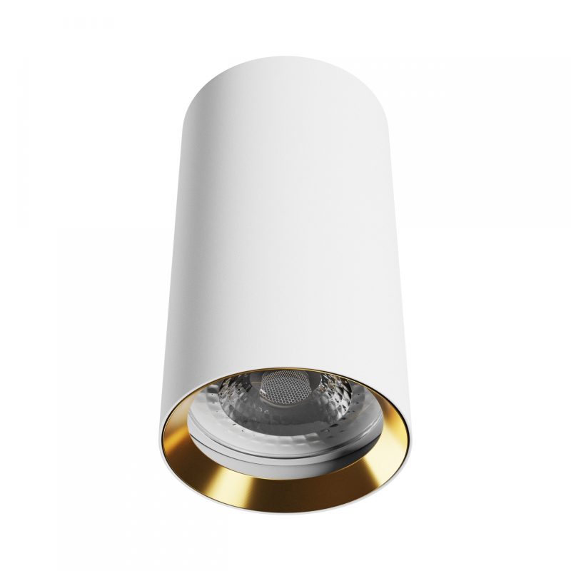 Spectrum LED CHLOE VARIOSA GU10 SURFACE MOUNTED GU10 230V IP20 55x100MM WHITE / GOLD ROUND