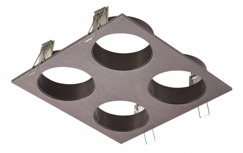 Fantasia quadratischer Einbauspot für 4 GU10-Spots, Bronze