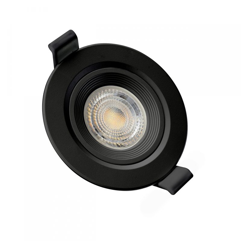 Spectrum LED FIALE CORE FLAT GU10 IP20 FI90X26MM BLACK ROUND ADJUSTABLE