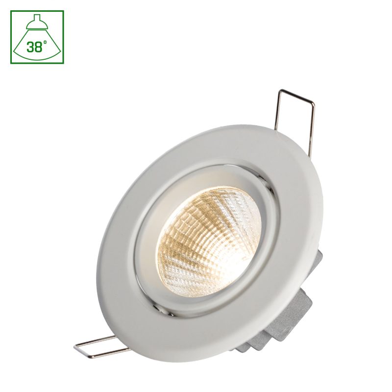 Spectrum LED FIALE II 6W COB 38DEG 230V NW LED SPOT WHITE RING