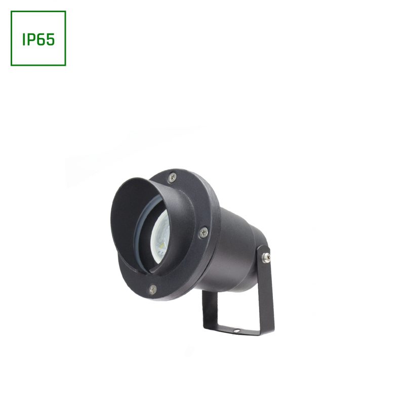 Spectrum LED FLORI GU10 ALU ANGLE 250V IP65 98X185MM BLACK SPIKE ADJUSTABLE
