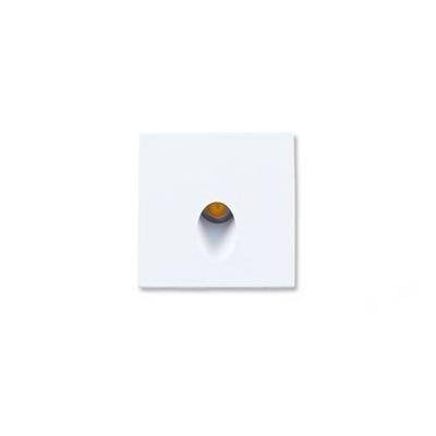 Aplique de pared empotrable cuadrado LED blanco 65x65mm 3,3W